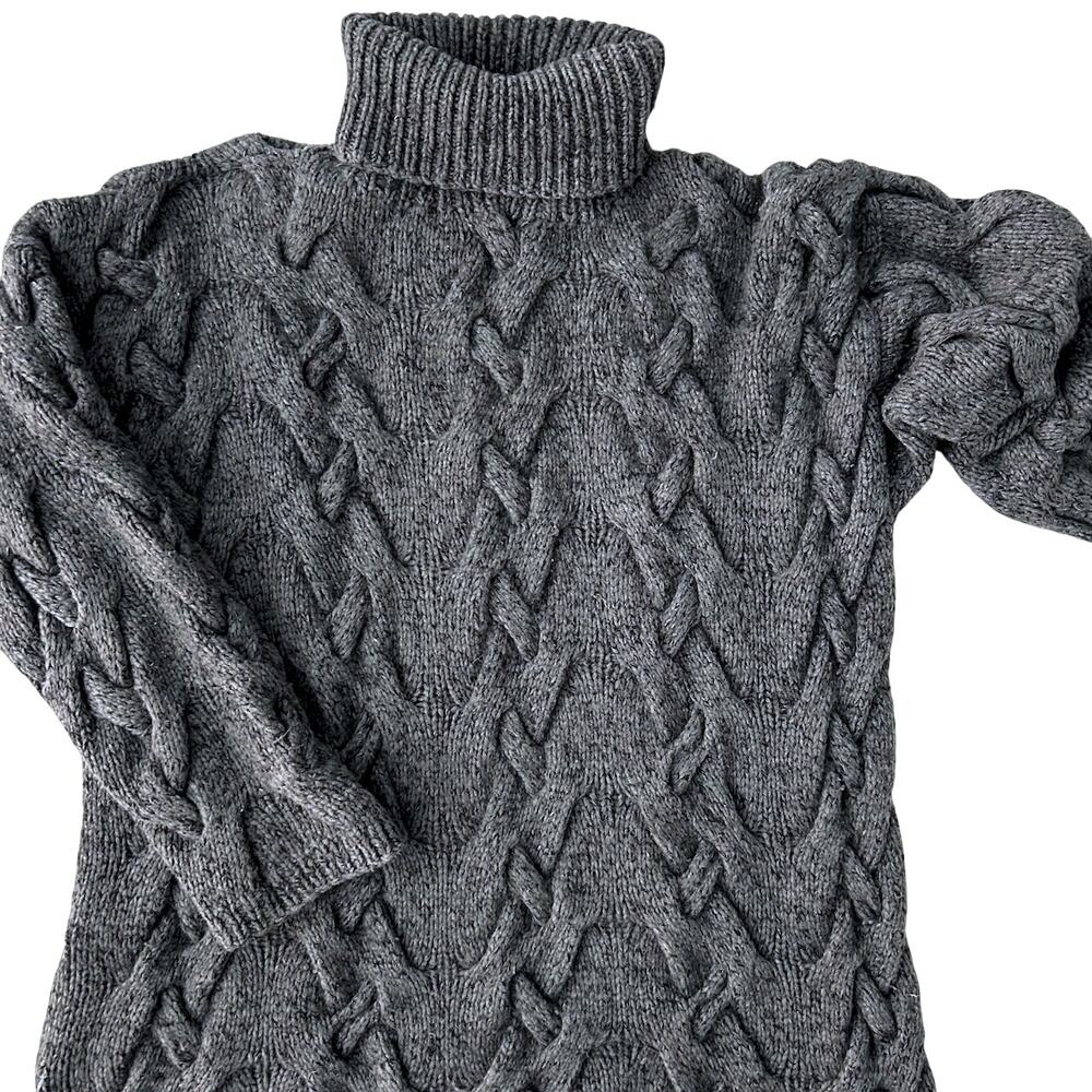 SOLD SOLD SOLD Luxury Cashmere Silk Wool Chunky Minimalist Cable Knit Sweate - Picture 6 of 11